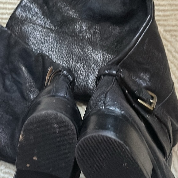 Circa Joan David Sz 9 1/2 black leather tall boots - Picture 6 of 11